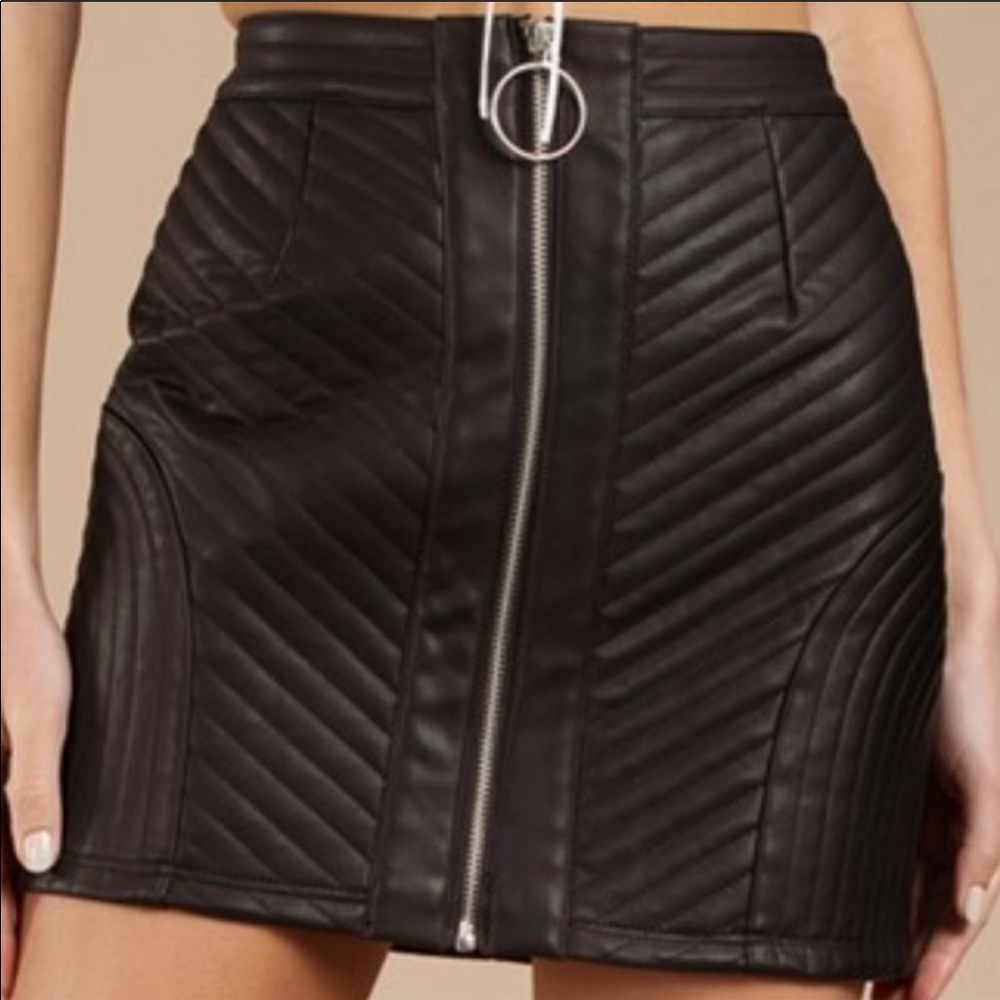 Tobi Faux Leather Mini Skirt NWT